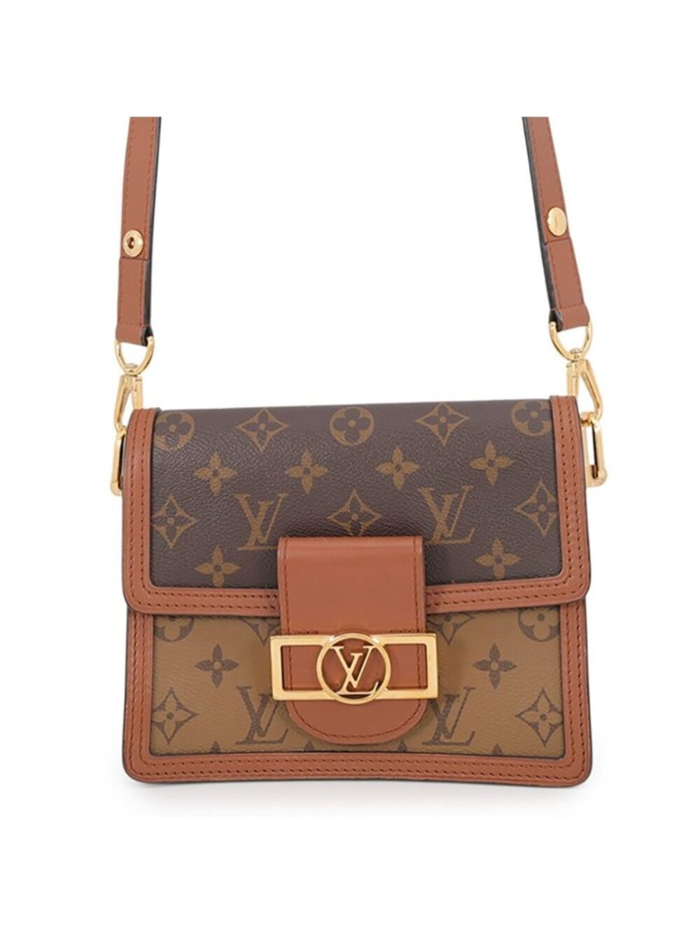 Louis Vuitton Shoulder Bag Monogram Reverse Dauphine Black